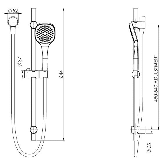 Teva Rail Shower
