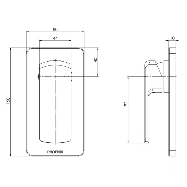 Teva Shower / Wall Mixer Trim Kit Only