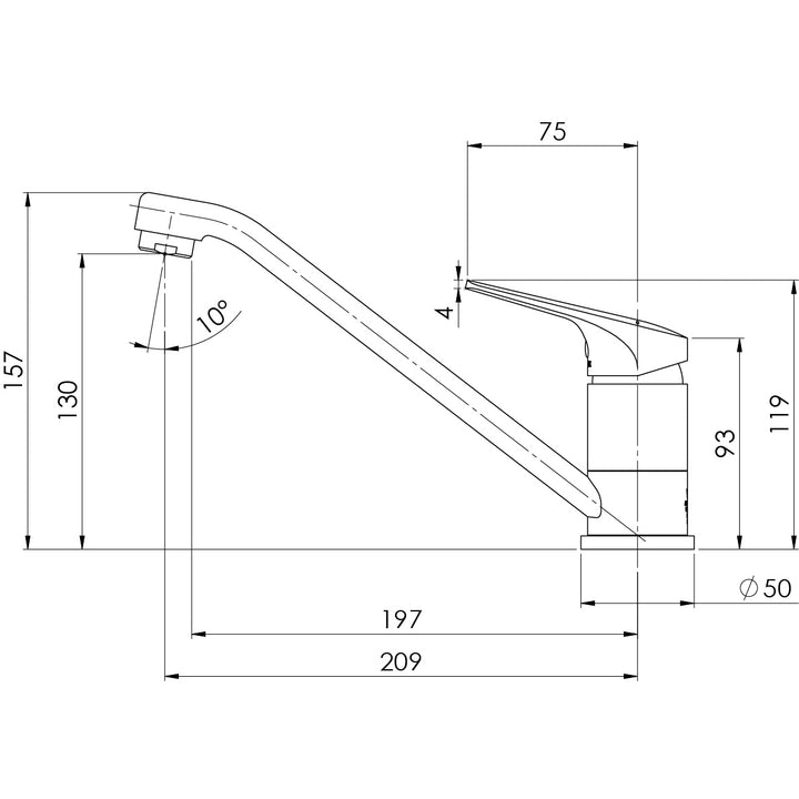 Ivy MKII Swivel Sink Mixer 6 Star