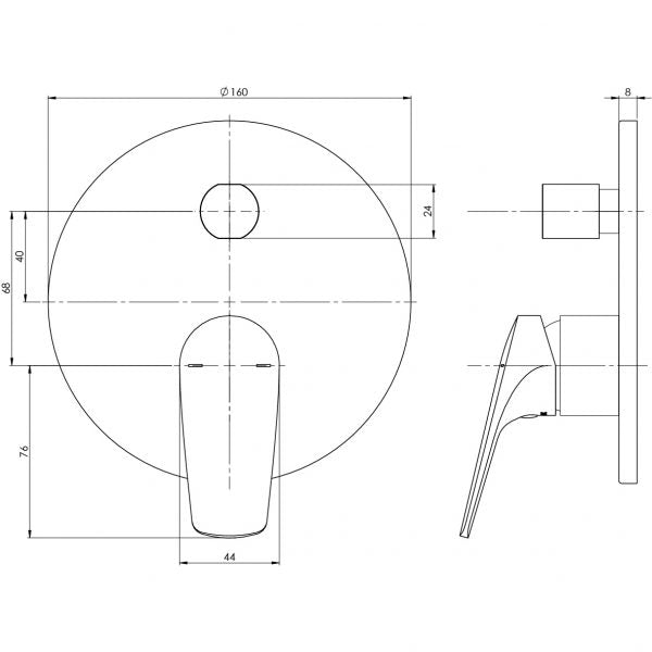 Ivy MKII Diverter Mixer Trim Kit
