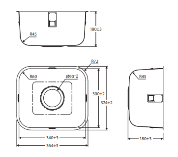Tiva 365 Single Kitchen Sink