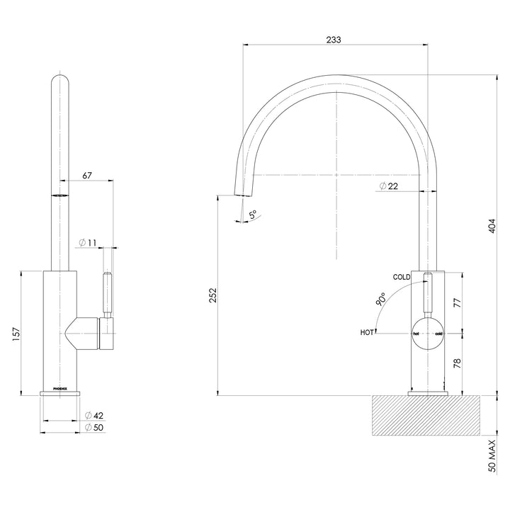 Vivid MKII Sink Mixer 230mm – Lead Free