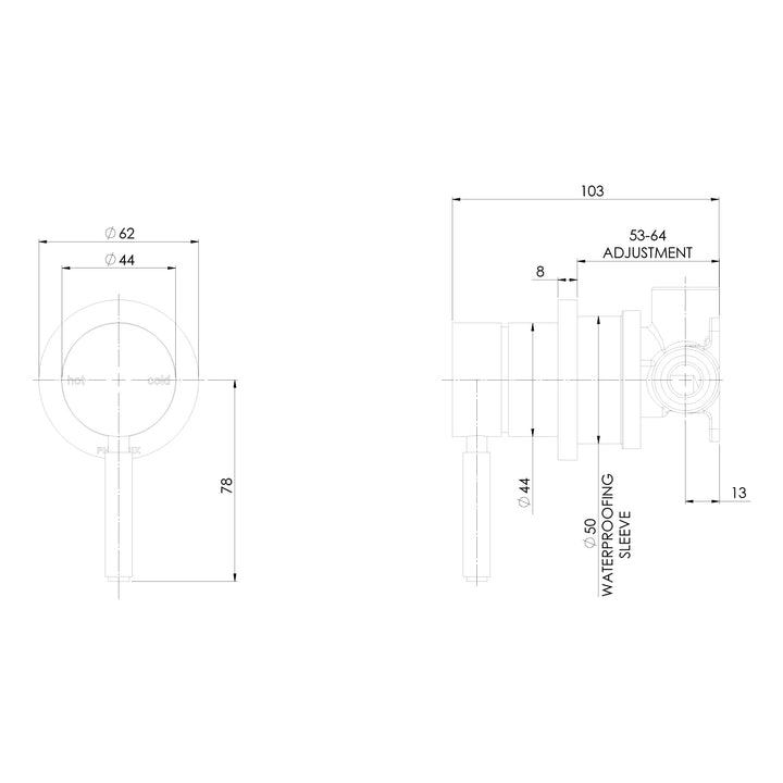 Vivid MKII SwitchMix Shower / Wall Mixer (Fit-Off Kit Only) – Lead Free