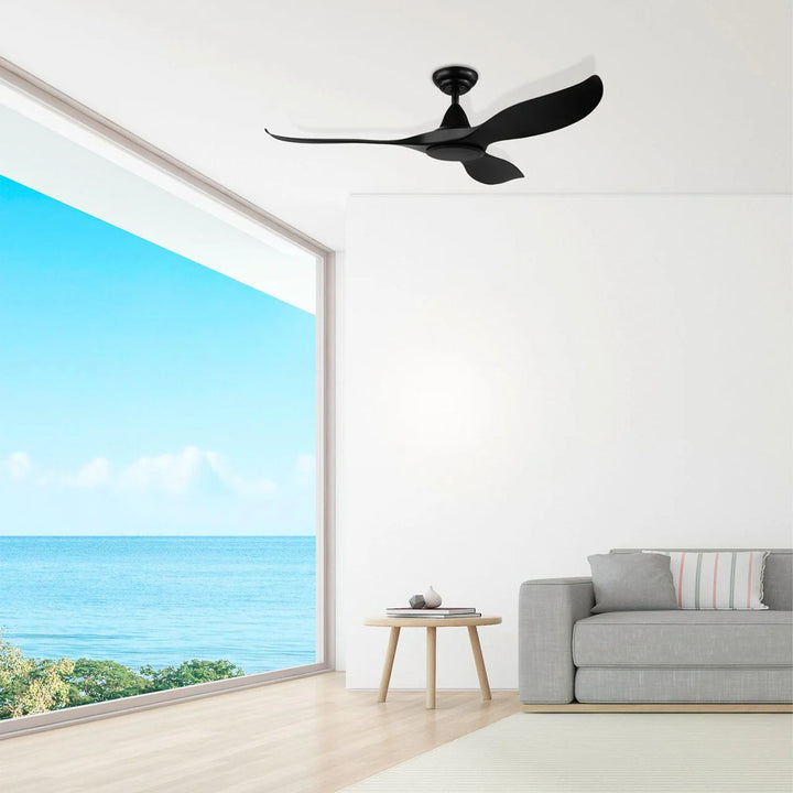 52" Noosa DC Ceiling Fan Black, White 203369, 203371 Eglo Lighting