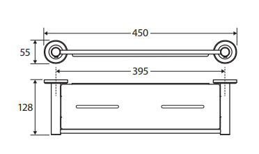 Kaya Shower Shelf, Matte Black