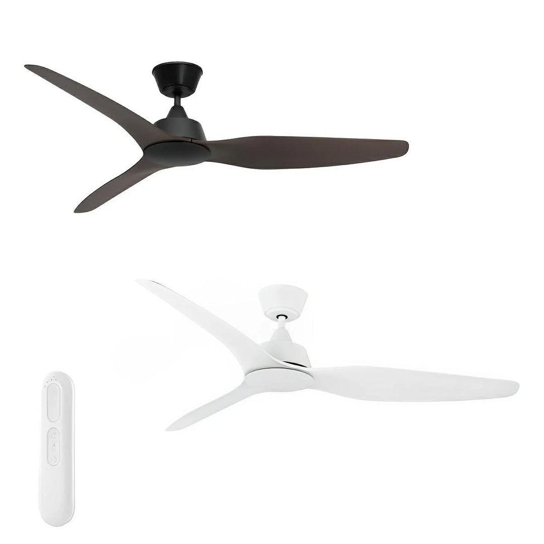 56" Guardian DC Ceiling Fan Black, White FC1110143 Mercator Lighting