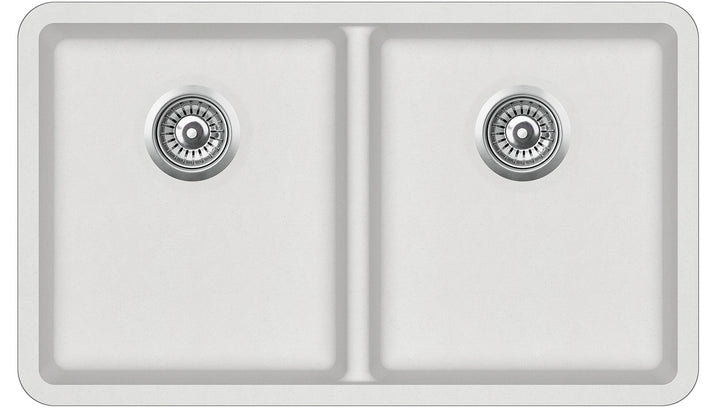 Granite Sink 810x480 White Double Bowl