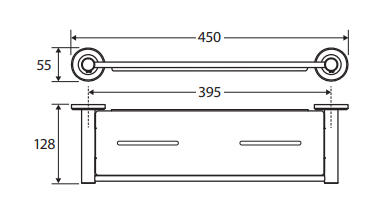 Kaya Shower Shelf, Gun Metal