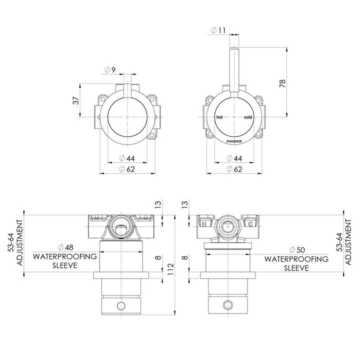 Vivid MKII SwitchMix Shower / Bath Diverter Mixer (Complete Kit) – Lead Free