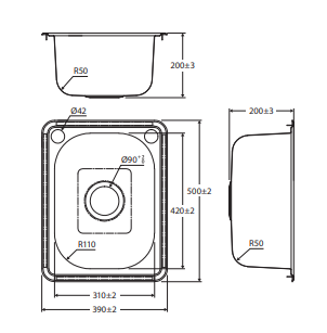 Tiva 22L Laundry Sink