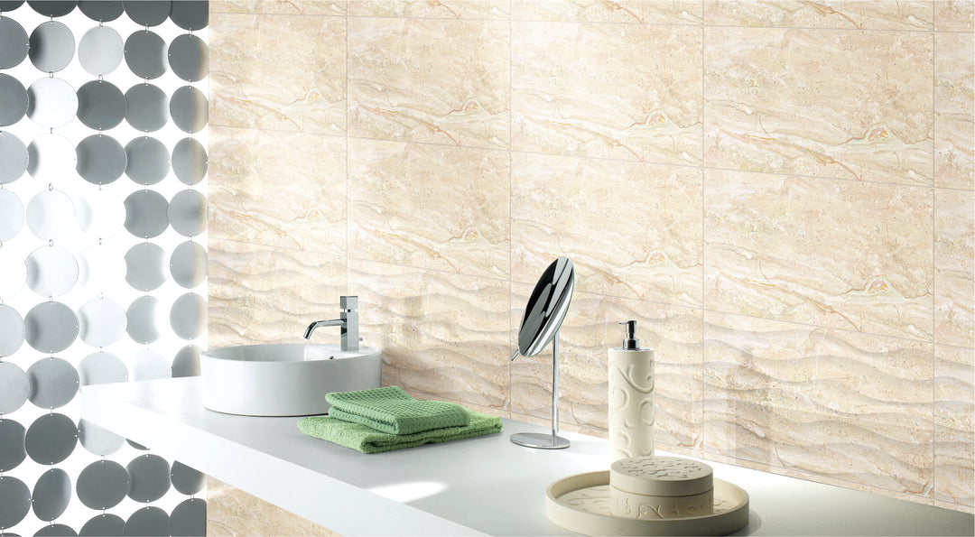 Dyno Beige Décor Glossy Ceramic Tile 300 x 600