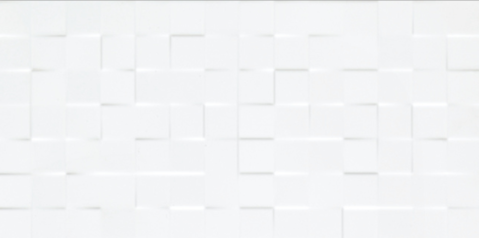 Checkers White Glossy Ceramic Tile 300 x 600