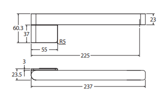 Tono Swivel Bath Outlet, Gun Metal