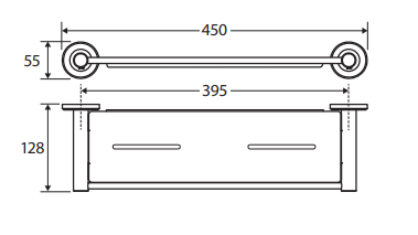 Kaya Shower Shelf, Chrome