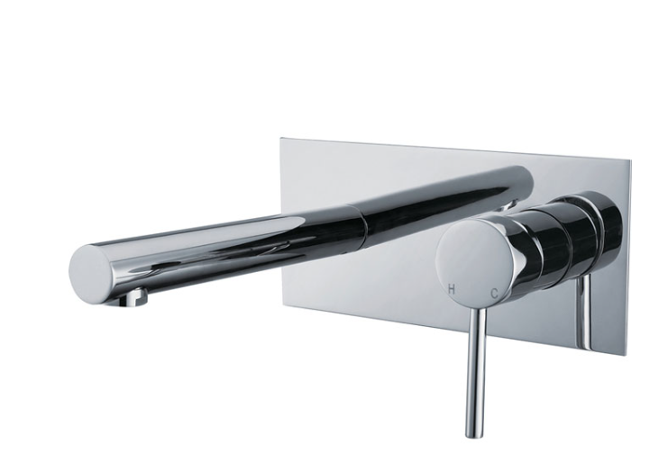 Isabella wall basin mixer with integrated spout, lead-free, stylish and functional – Pilbara Bathroom Warehouse Perth and regional Western Australia