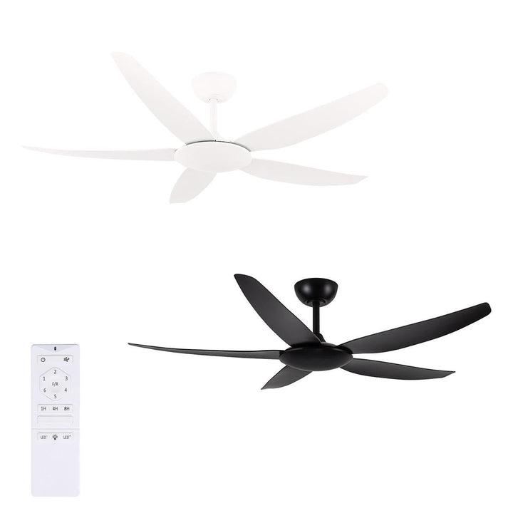 56″ Amari DC Ceiling Fan White, Black 21723/XX Brilliant Lighting