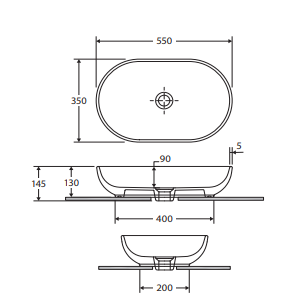 RAK Feeling Oval Above Counter Basin