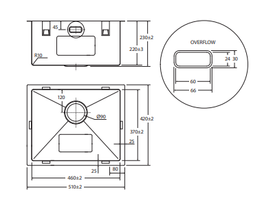 Hana 39L Laundry Sink