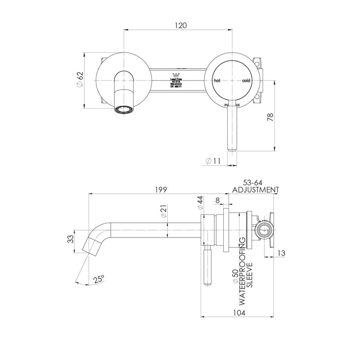 Vivid MKII SwitchMix Wall Basin / Bath Mixer Set (Complete Kit) – Lead Free