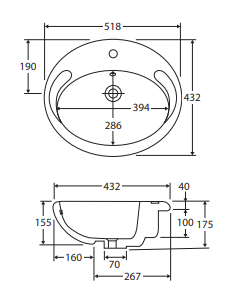 Micki Semi-Recessed Basin