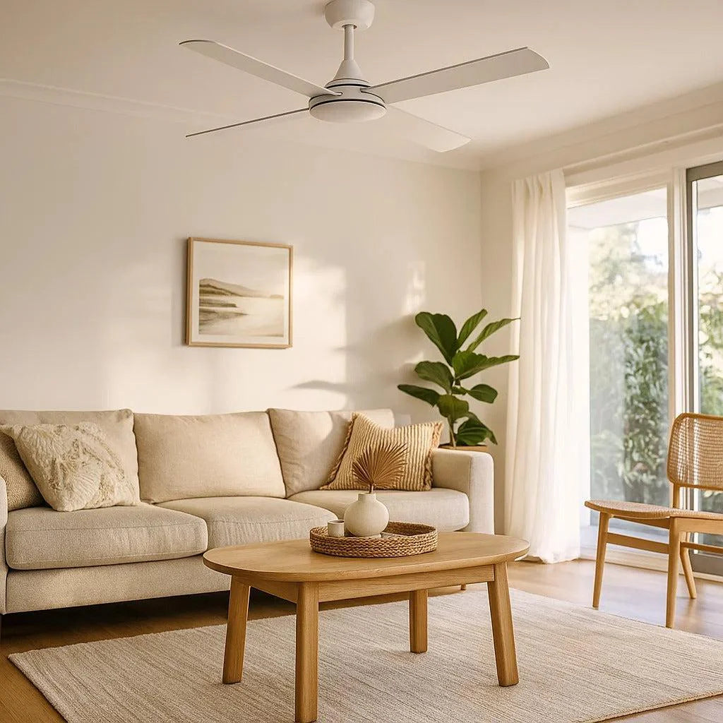 48" Stradbroke DC Ceiling Fan White, Black, Titanium 2049140X Eglo Lighting