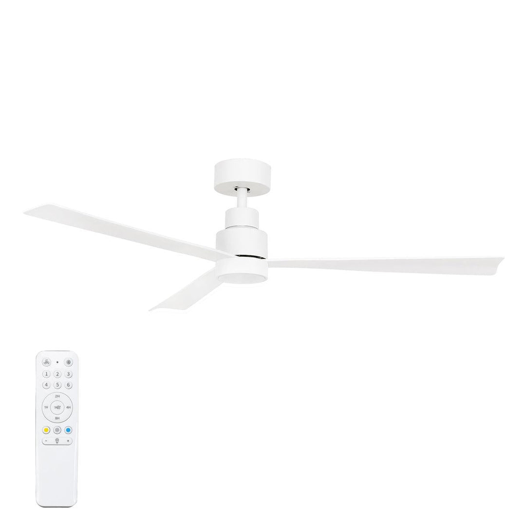 52" Joli DC Ceiling Fan White with Light 22196/05 Brilliant Lighting
