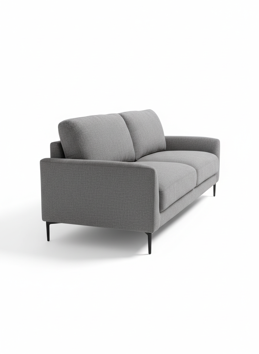 Luca 3 Seater Sofa Grey fabric