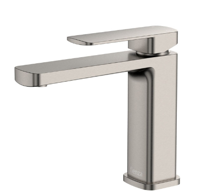 Tono brushed nickel basin mixer, contemporary and eco brass material – Pilbara Bathroom Warehouse Perth and regional Western Australia