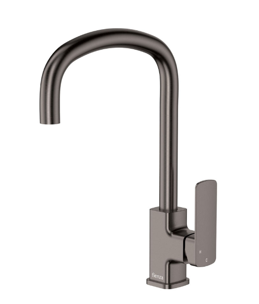 Tono gun metal sink mixer with refined industrial style, lead-free SUS304 – Pilbara Bathroom Warehouse Perth and regional Western Australia