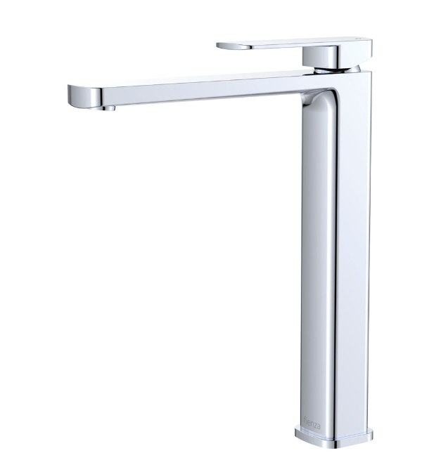 Tono tall chrome basin mixer with elegant eco brass design – Pilbara Bathroom Warehouse Perth and regional Western Australia