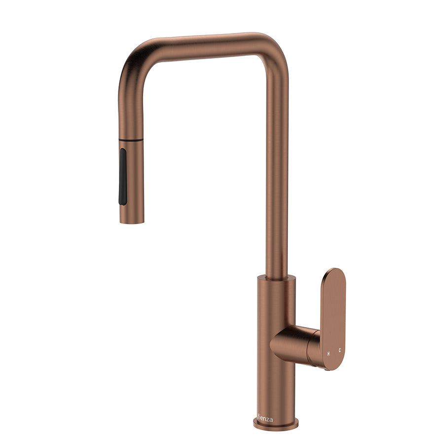Empire Slim Pull-Out Sink Mixer, Brushed Copper – Pilbara Bathroom Warehouse Perth and regional Western Australia