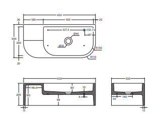 Blanca Concrete Wall Basin, Warm White