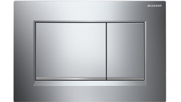 Sigma30 Dual Flush Button Square Matt Chrome With Chrome Trim