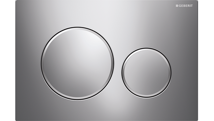 Sigma20 Dual Flush Button Round Matt Chrome With Chrome Trim