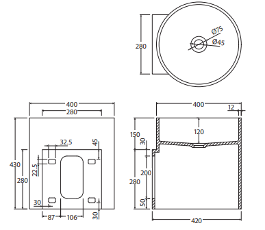 Livo Solid Surface Wall Basin