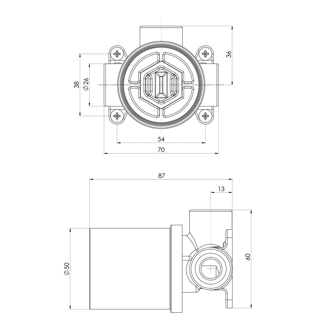 SwitchMix Shower / Wall Mixer Rough-In Kit