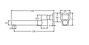 Kaya Swivel Basin/Bath Outlet, Brushed Copper
