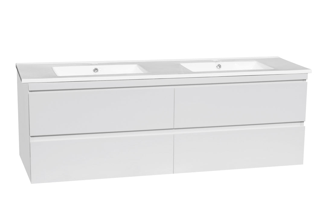 Dover 1500mm Gloss White Wall Hung Cabinet Only