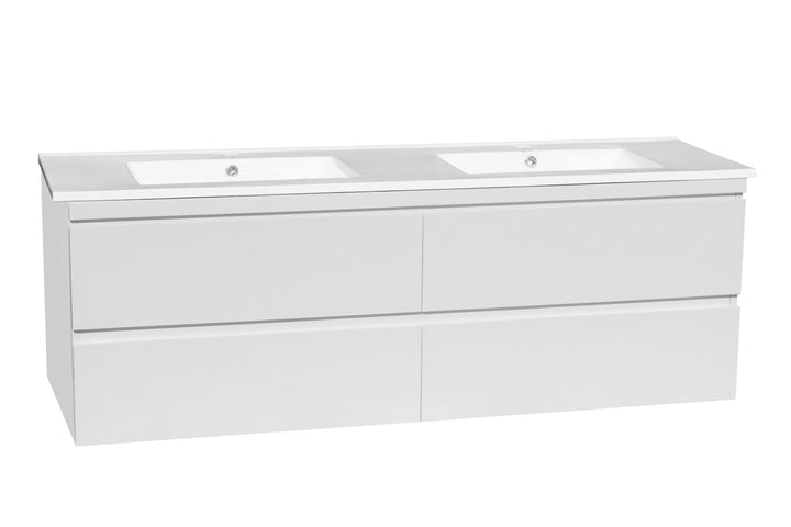 Dover 1500mm Gloss White Wall Hung Cabinet Only