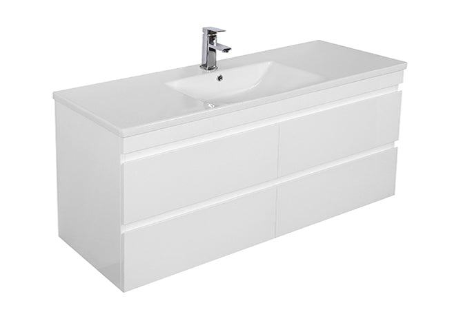 Dover 1200mm Gloss White Wall Hung Cabinet Only