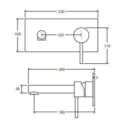 Hustle Wall Mixer With Spout
