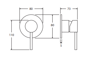 Hustle Wall Mixer, Round Plate