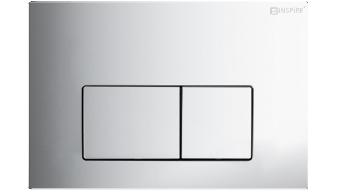 R&T Dual Flush Plate Curve Square Chrome