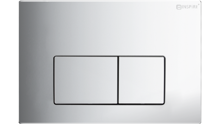 R&T Dual Flush Plate Curve Square Chrome