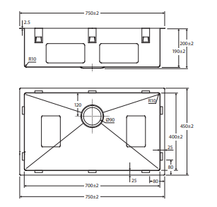 Hana 55L Single Kitchen Sink