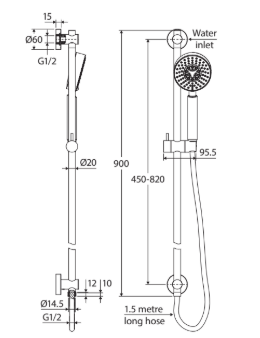 Isabella Multifunction Rail Shower