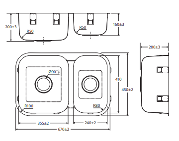 Tiva 670 Double Kitchen Sink