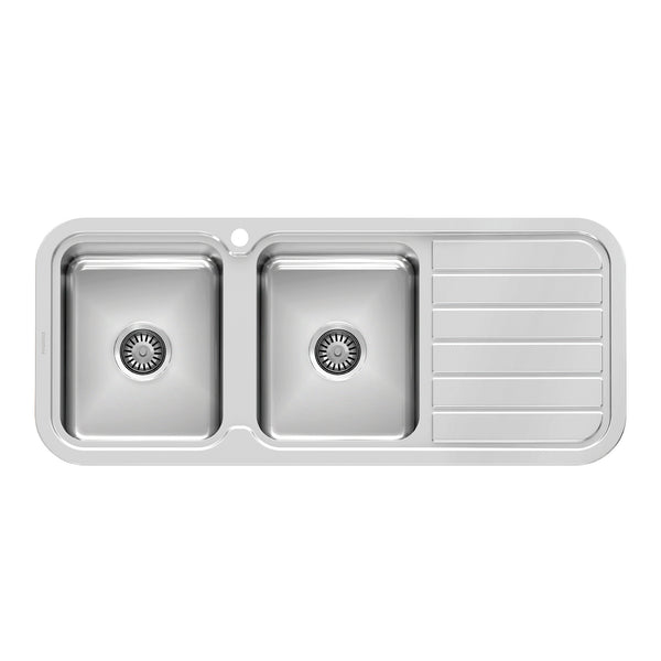 1 1000 Series Double L/H Bowl Sink W/-Drainer W/-Hole , Sinks – Pilbara Bathroom Warehouse