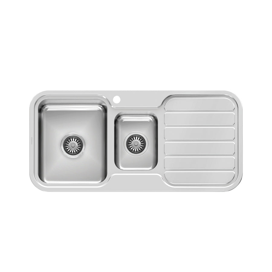1 1000 Series 1-1/3 L/H Bowl Sink W/-Drainer W/-Hole , Sinks – Pilbara Bathroom Warehouse