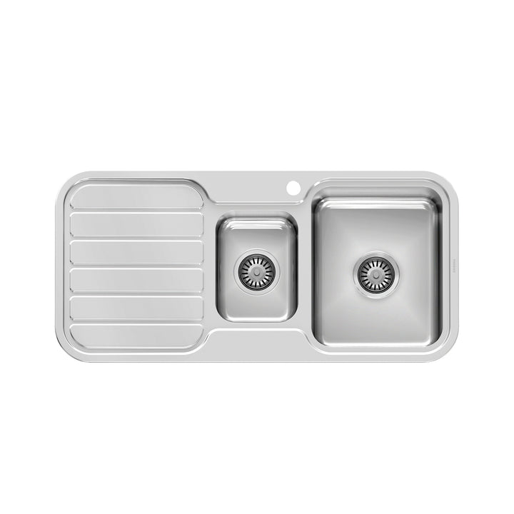 1 1000 Series 1-1/3 R/H Bowl Sink W/-Drainer W/-Hole , Sinks – Pilbara Bathroom Warehouse